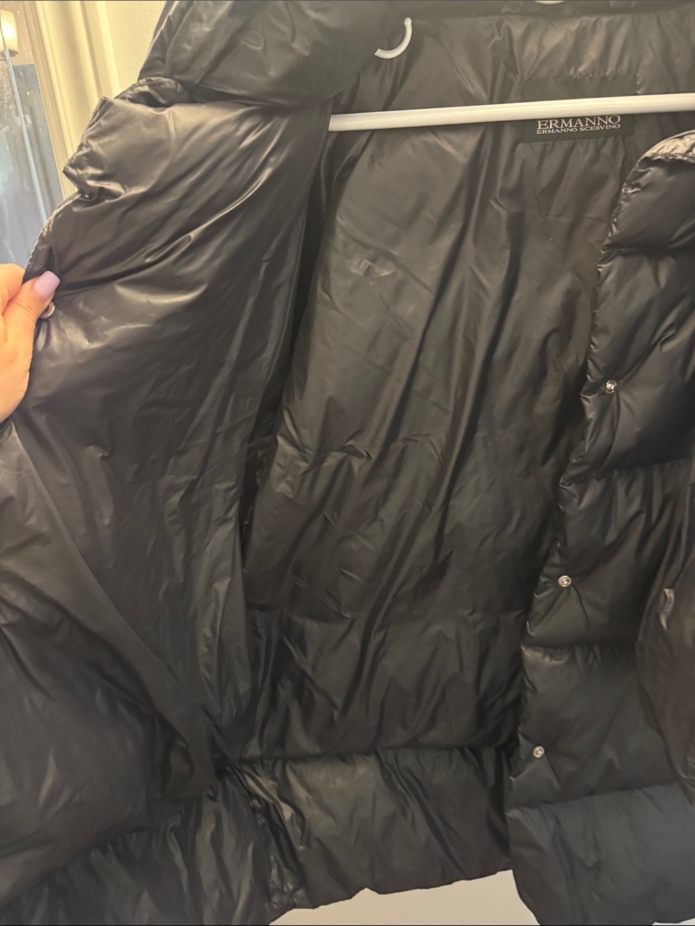 Ermanno Scervino Black Kids Puffer Coat with Heart Patch - Picture 7 of 12